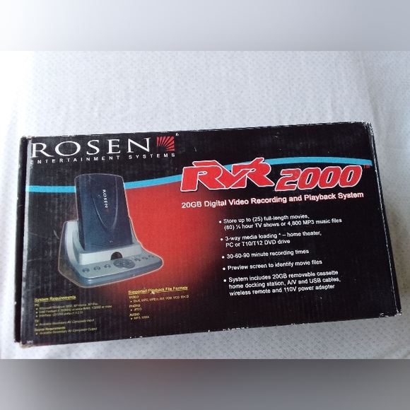 Rosen RVR 2000 Digital Video Recording and Playback System 20 GB Docking Station - Picture 2 of 7